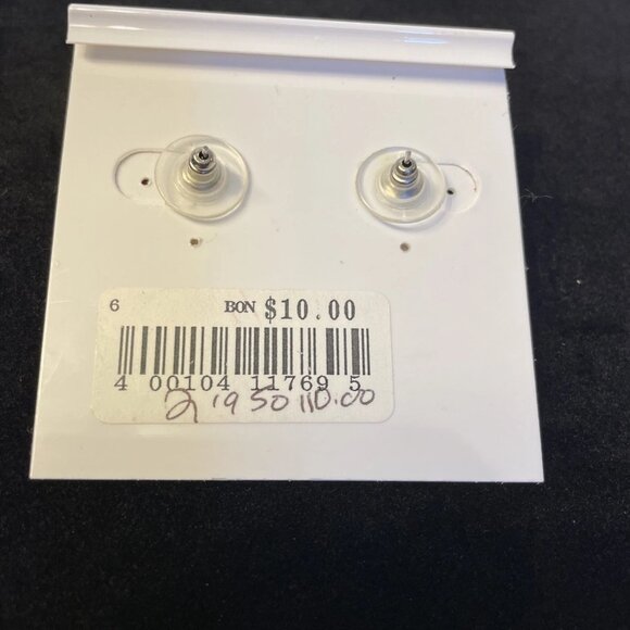 Christmas Cow Clay Earrings Handmade Holiday Bovine Studs Unique Festive Pierced - Picture 2 of 6